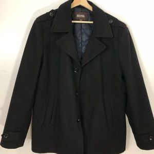 Micheal Kors Blk Pea Coat L